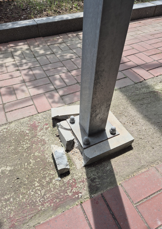 구리왕숙체육공원 보수 작업(태양광 패널 지지대)(2025.6.13.)
