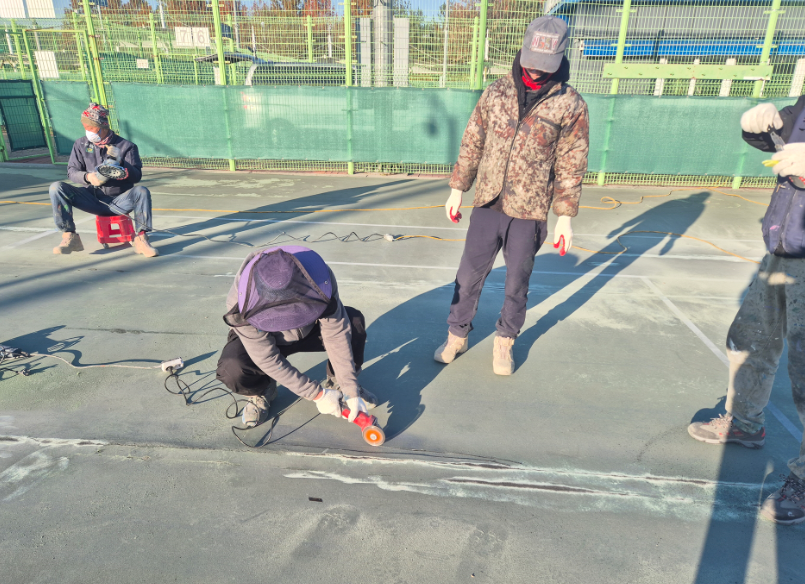 왕숙체육공원 하드코트 6면 및 테니스장 측 야외화장실 칸막이 보수공사(2025.11.18-11.19.)